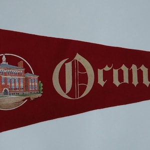 Original 1930s-&#39;40s Souvenir Felt Pennant Oronto WI High School  -- Free USA Shipping!