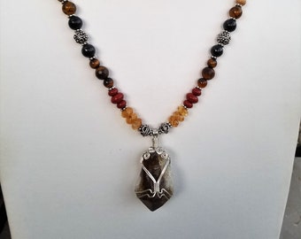 Inner Wisdom Design Gemstone and Balinese Silver Necklace - Intentional Gemstone Jewelry