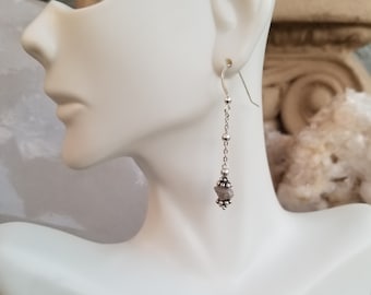April Birthstone, Raw Diamond "Gem Drops" Earrings, Birthday Earrings, Gemstone Earrings, Birthday Jewelry Birthstone Earrings April Jewelry
