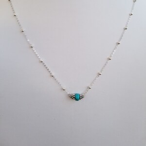 December Birthstone, Turquoise &quot;Gem Drops&quot; Necklace, Birthday Necklace, Turquoise Jewelry, Birthday Jewelry, Birthstone Necklace