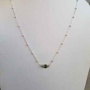 August Birthstone, Peridot &quot;Gem Drops&quot; Necklace, Birthday Necklace, Gemstone Necklace, Birthday Jewelry, Birthstone Necklace August Jewelry