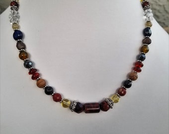 Inner Wisdom Design Gemstone and Balinese Silver Necklace - Intentional Gemstone Jewelry