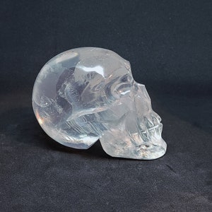 AAA Quartz Crystal Skull, Rainbow Quartz Skull, Rainbow Carved Skull, Skull Carving, Wicca, Sacred Home Decor, Unique Decor Crystal, Pagan