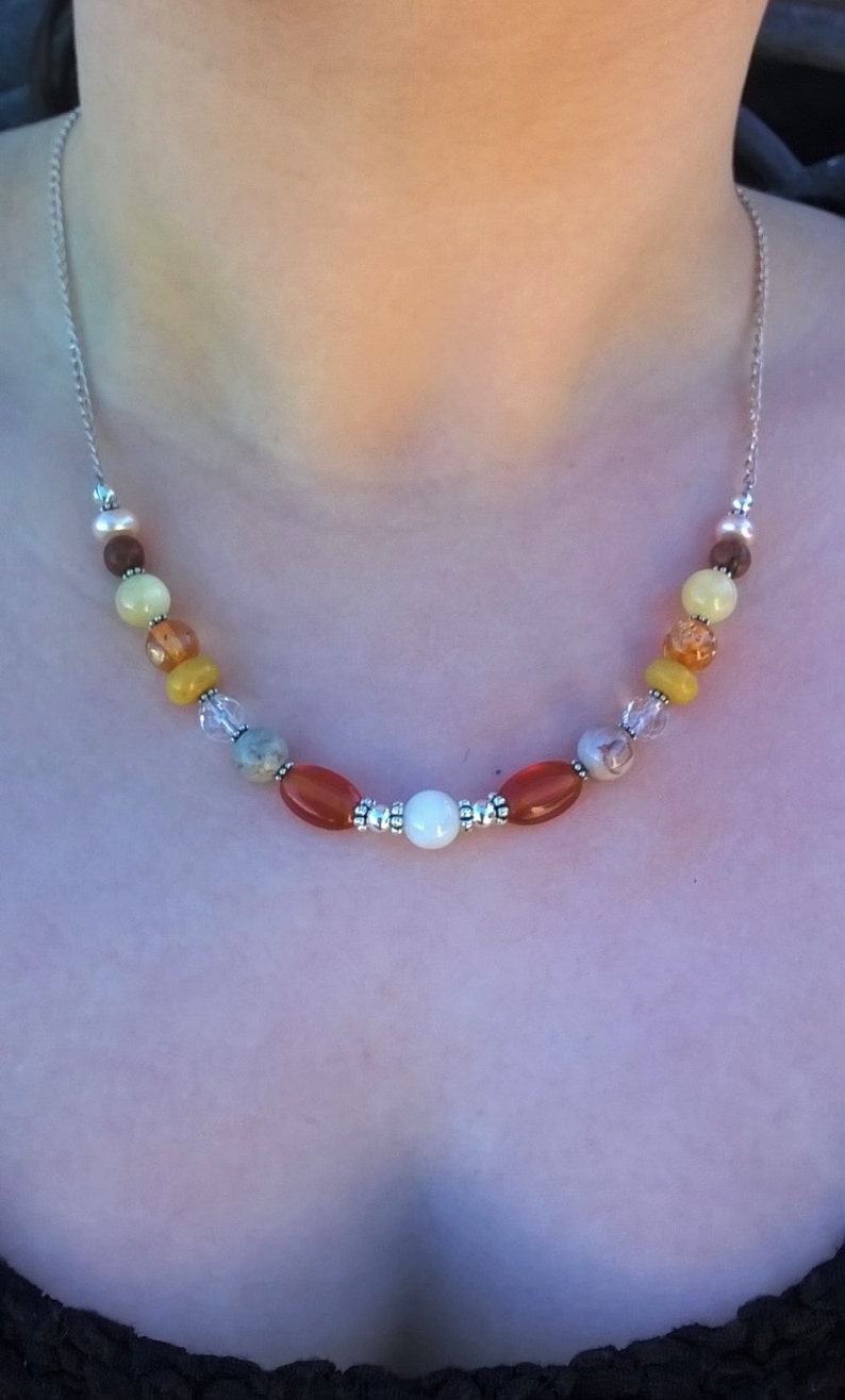 Allure of Cancer Gemstone and Sterling Silver Necklace | Etsy