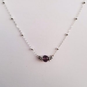 February Birthstone, Amethyst &quot;Gem Drops&quot; Necklace, Birthday Necklace, Gemstone Necklace, Amethyst Necklace, Amethyst Jewelry