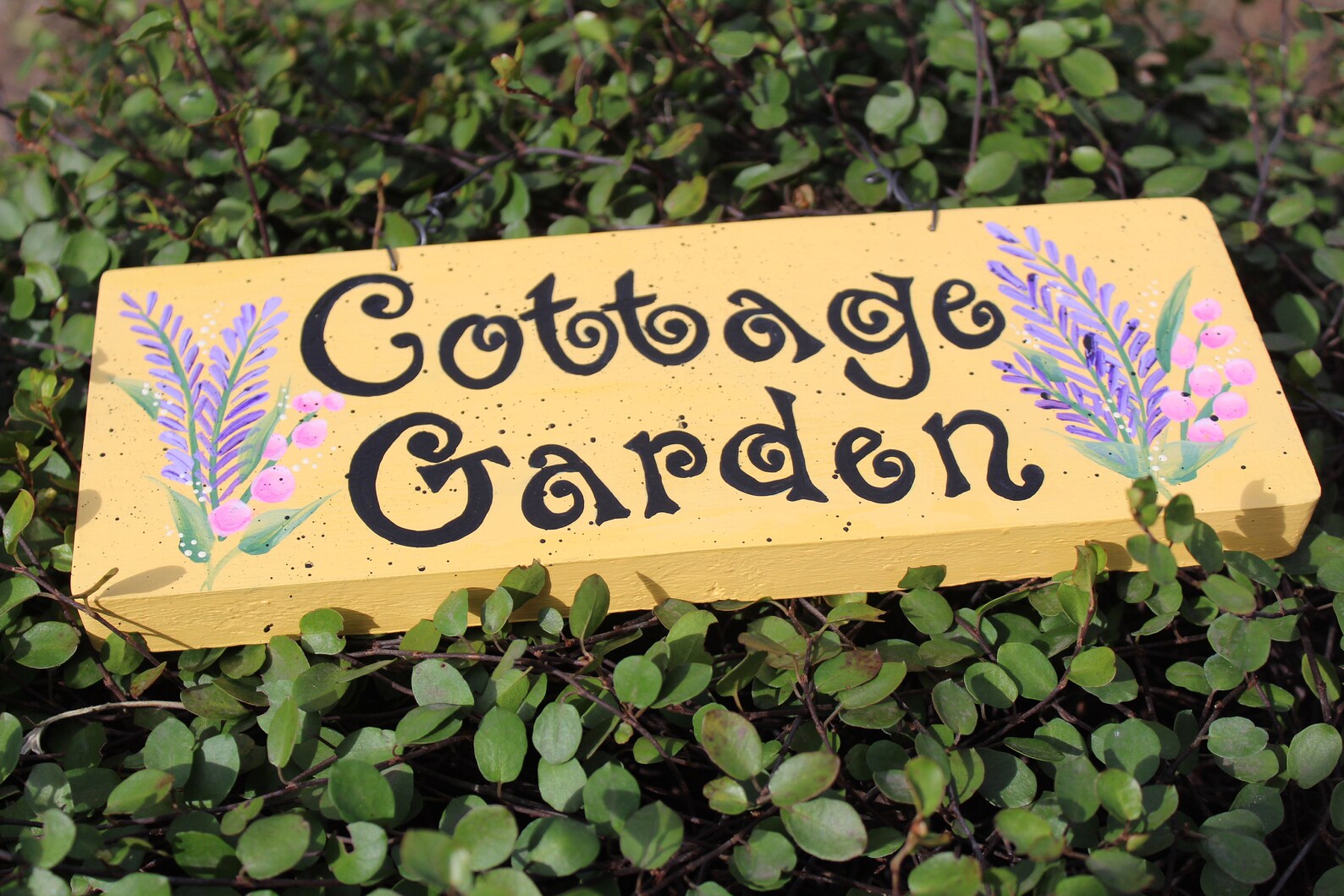 Hand Painted Cottage Garden Sign Flowers Sign Homemade Etsy