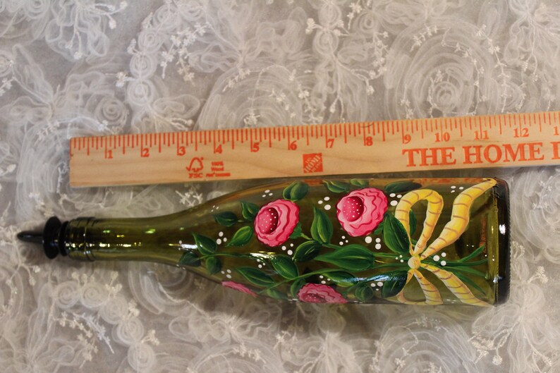 Hand Painted Wine Bottle Soap Dispenser Handpainted Etsy