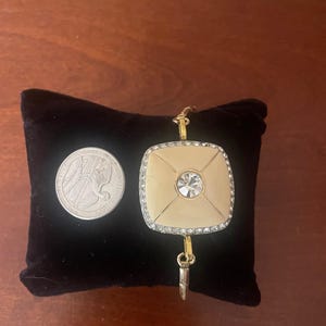 Vintage 1980's signed Valentino designer earring converted to modern bracelet image 3