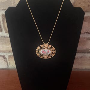 Vintage 1970&#39;s signed AVON brooch converted to modern pendant