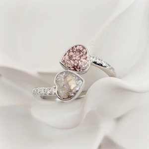 Double Heart Cremation Ring for 2 Pets