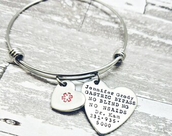 Medical Id Bracelet Copper Medical Alert Bracelet Medical Id Etsy