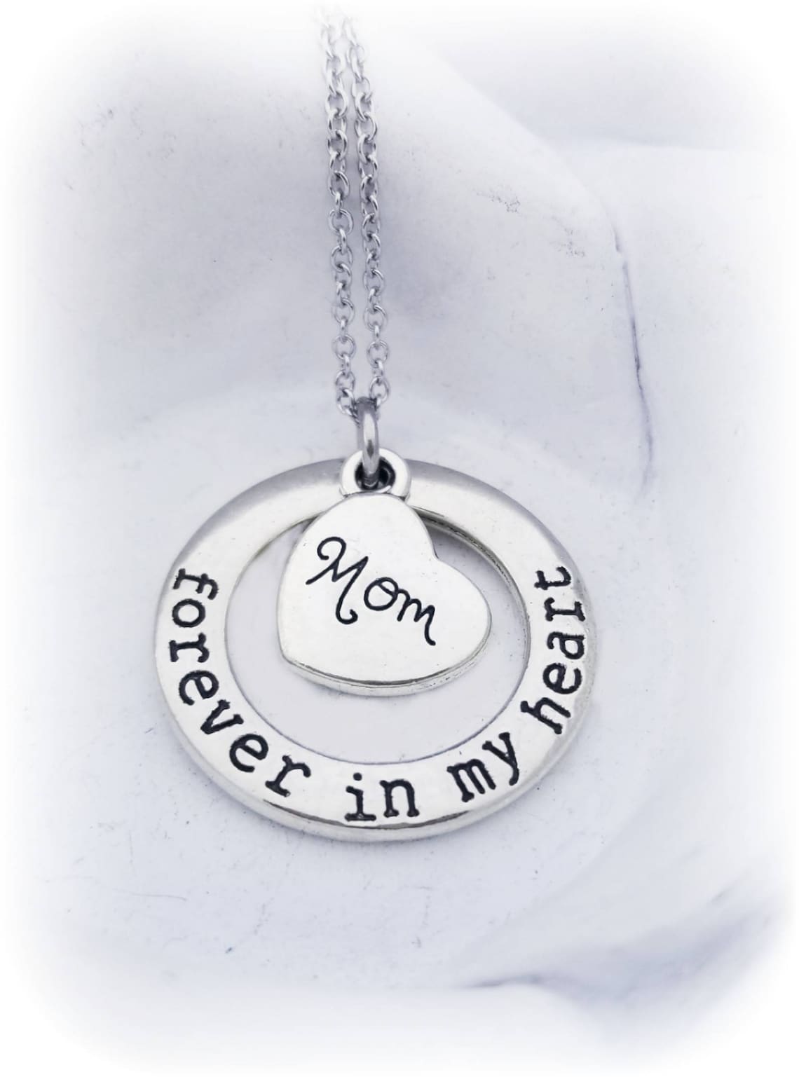 Mom Memorial Necklace Memorial Jewelry for Mom Forever in Etsy