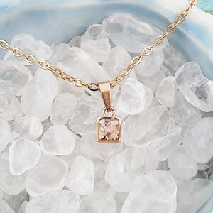 Tiny Pet Cremation Necklace: Ashes Memorial Jewelry, Dainty Square Pendant