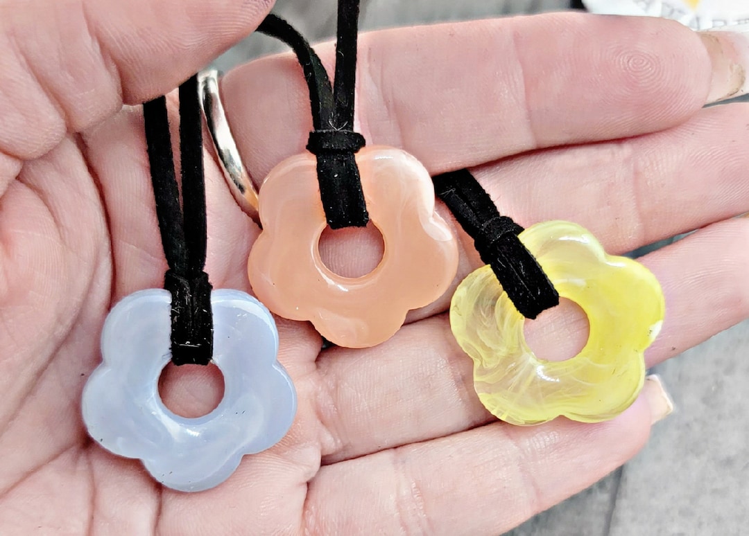 Acrylic Flower Necklace, Crystal Flower Jewelry Etsy