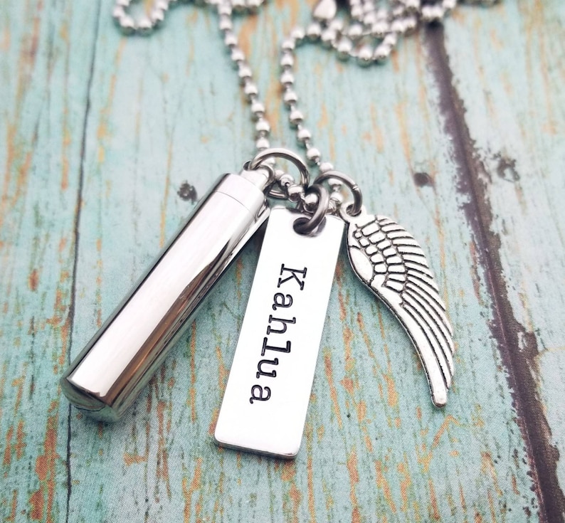 Personalized Cremation Jewelry Urn Necklace for Men Grandpa Etsy