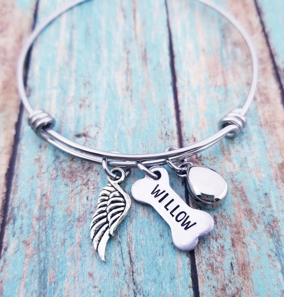 Pet Loss Memorial Bracelet: Dog Cremation Urn Jewelry