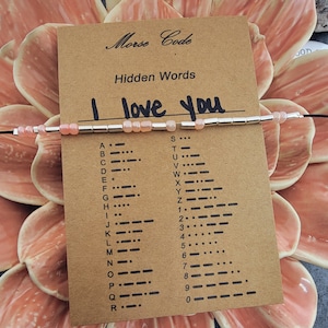 I love you Morse Code Bracelet