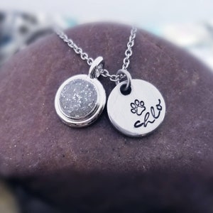 Personalized Pet Cremation or Fur Necklace Pet Loss Gift Jewelry Pet Memorial Jewelry Dog Cremation Jewelry Memorial Necklace Ashes Necklace