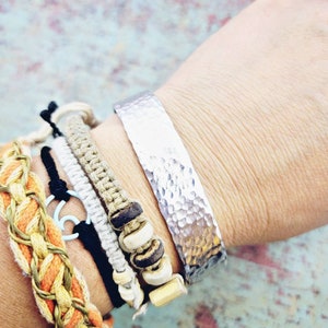 Hammered Silver Cuff Bracelet