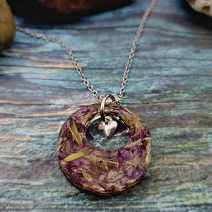 Funeral Flower Necklace - Custom Memorial Bead Necklace - Wedding Bouquet - Flower Keepsake Preserved Flower Jewelry Flower Petal Necklace
