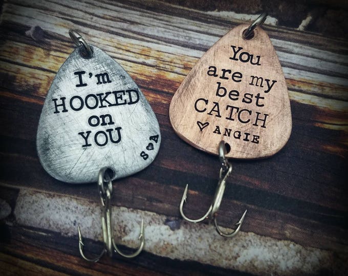 Personalized Fishing Lure - Custom Fishing Lure - Gifts for Him - Hand Stamped Lure - Dad Gift - Father's Day Gift - Anniversary Gift