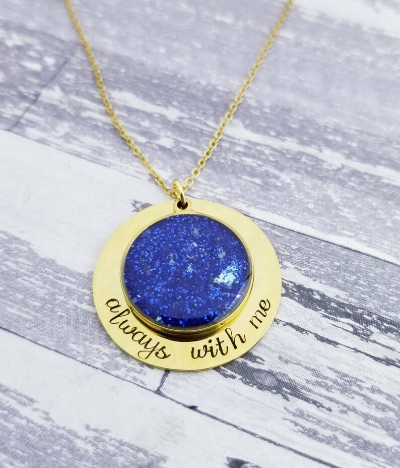 14k Gold Plated Cremation Necklace Memorial Necklace for Ashes Etsy