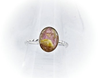 Sterling silver twisted band oval bezel to contain opals and ashes or hair Jewellery Cremation & Memorial Jewellery 