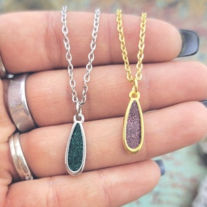 Sterling Silver Cremation Necklace - Teardrop Pet Loss Necklace Memorial Jewelry -Pet Cremation Jewelry Memorial Keepsake Urn Necklace