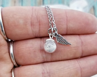 Dream Catcher Cremation Urn Necklace & Keychain - Memorial Jewelry For Ashes (Stainless Steel) - View #11
