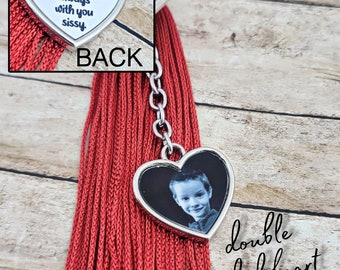 Graduation Cap Tassel Charm - Photo Memorial Charm for Tassel - Personalized Grad Cap Charm