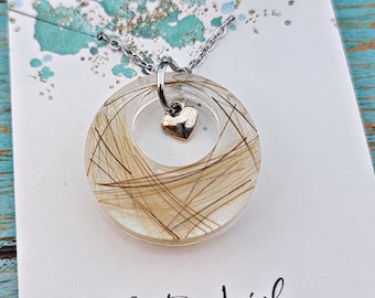 Actual Hair Memorial Necklace