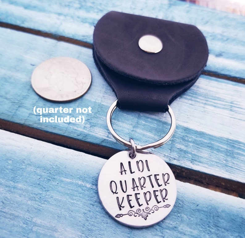 Aldi Quarter Keeper Pouch Quarter Holder Keychain Leather Etsy