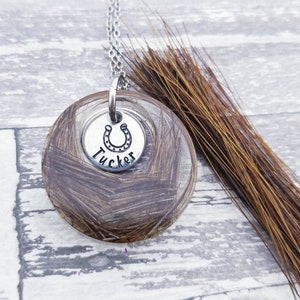 Horse Hair Memorial Necklace - Hand Made Hair Jewelry - Beloved Horse&#39;s Hair - Pet Loss - Hair preservation - Horse Lover Gift - Horse Mane