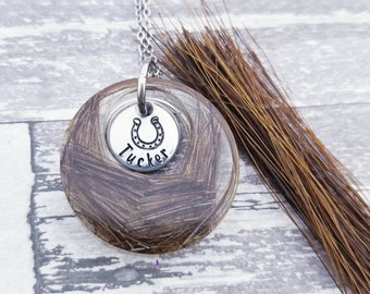 Horse Hair Memorial Necklace - Hand Made Hair Jewelry - Beloved Horse's Hair - Pet Loss - Hair preservation - Horse Lover Gift - Horse Mane