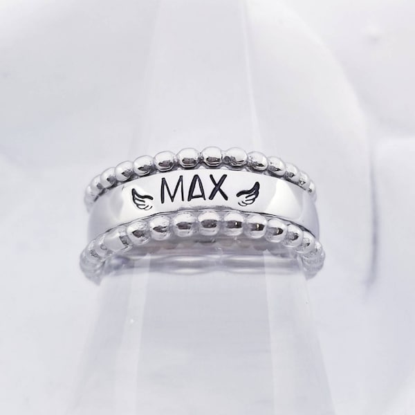 Stackable Name Rings - Etsy