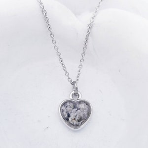 Heart Cremation Necklace Made with Pet&#39;s Ashes Cremation Jewelry Ash Necklace Pet Loss Gift -Pet Keepsake Memorial Necklace Gift -Birthstone