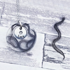 Preserved Hair Pet Memorial Necklace