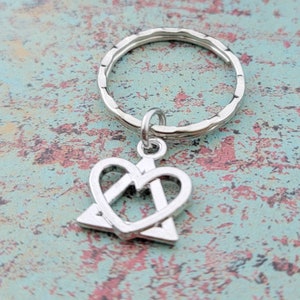 Adoption Gift - Adopted Daughter Gift - Adopted Son Gift Silver Adoption Symbol Keychain -Foster Parent Gift Foster Daughter Adoption Day