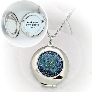 Pet Cremation Locket Necklace: Glitter Ash Memorial Jewelry
