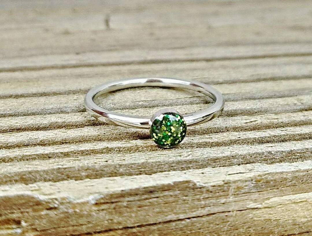 Stackable Cremation Ring - Urn Ring With Ashes - Custom Memorial Ring ...