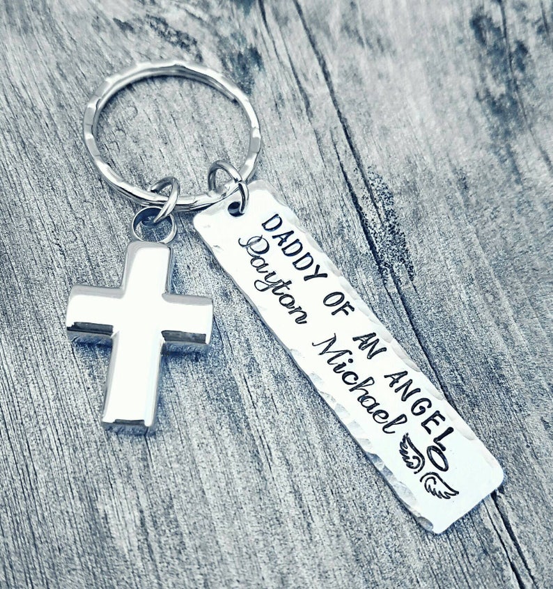 Cremation Keychain Urn Key Chain for Ashes Cross Keychain Etsy