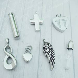 Cremation Urn Charm Only  - Charm for Ashes - Urn Pendant Charm - Cremation Charm - Personalized Urn - Memorial Charm-DIY Cremation Jewelry