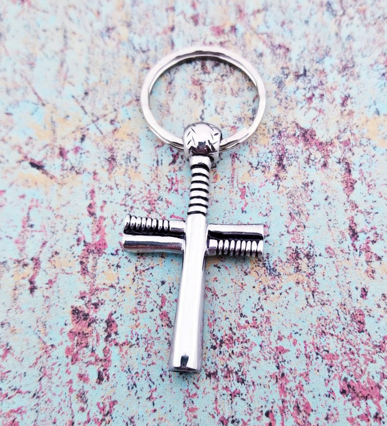 Baseball Cross Urn Keychain Baseball Memorial Gift Urn Etsy