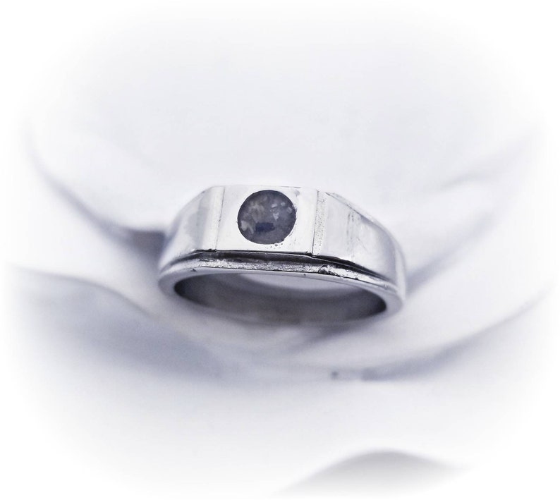 Men's Cremation Ring made with Ashes Custom Memorial Etsy