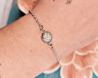 Dainty Cremation Bracelet: Pet Ashes Memorial Jewelry, Stainless Steel