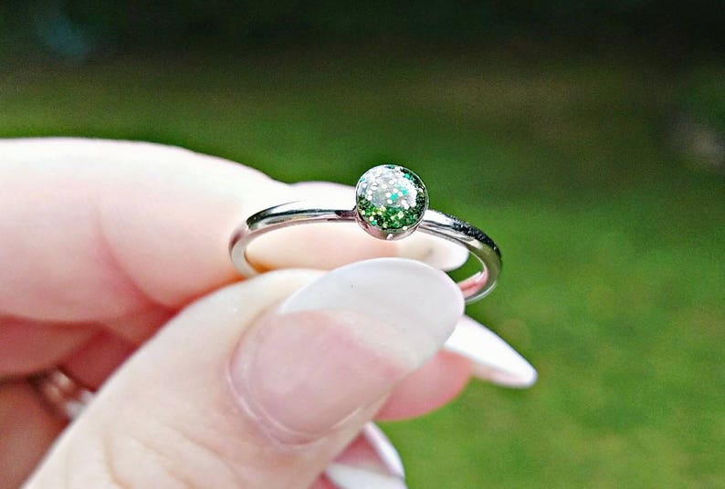 Urn Ring Made with Ashes Custom Memorial Ring Cremation Jewelry Stacking Rings Cremation Ring Pet Memorial Ring Pet Loss Ring Pet Ash