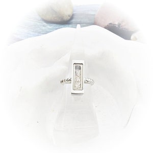 Bar Cremation Ring Locket Ring Rectangle Urn Ring Cremation Jewelry Dad Memorial Ring Child Loss Ring Mom Memorial Jewelry Twisted image 5