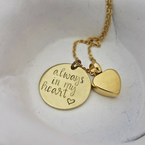 Gold Cremation Necklace