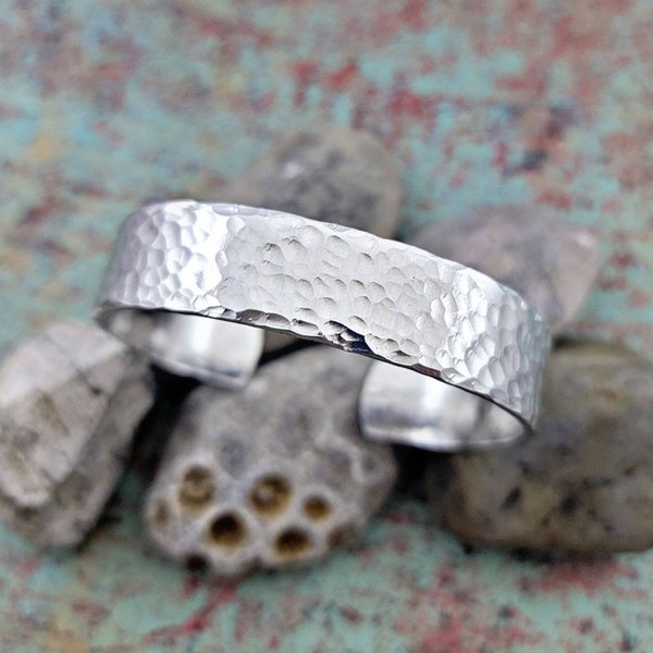 Hammered Silver Cuff Bracelet