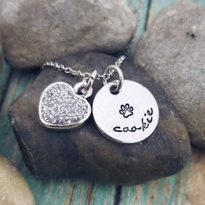 Dog Cremation Necklace Pet Loss Gift Jewelry Pet Memorial Jewelry Dog Cremation Jewelry Memorial Heart Necklace Ashes Necklace Personalized